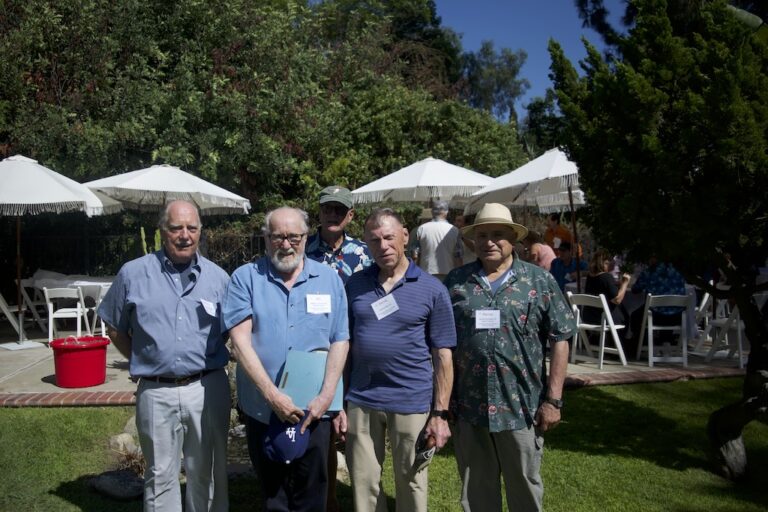 Group photo outside reunion